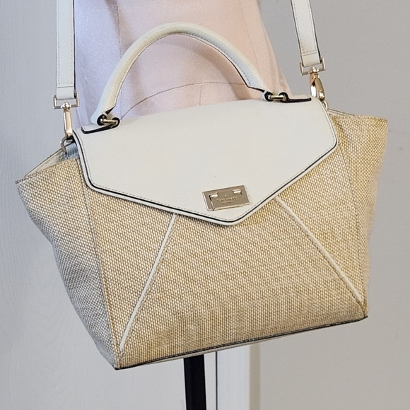 Kate Spade Laurel Wesley Place Leather and Tweed Satchel - Picture 9 of 15